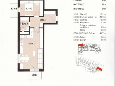 Prodej bytu ve výstavbě 2+kk/2xB, OV