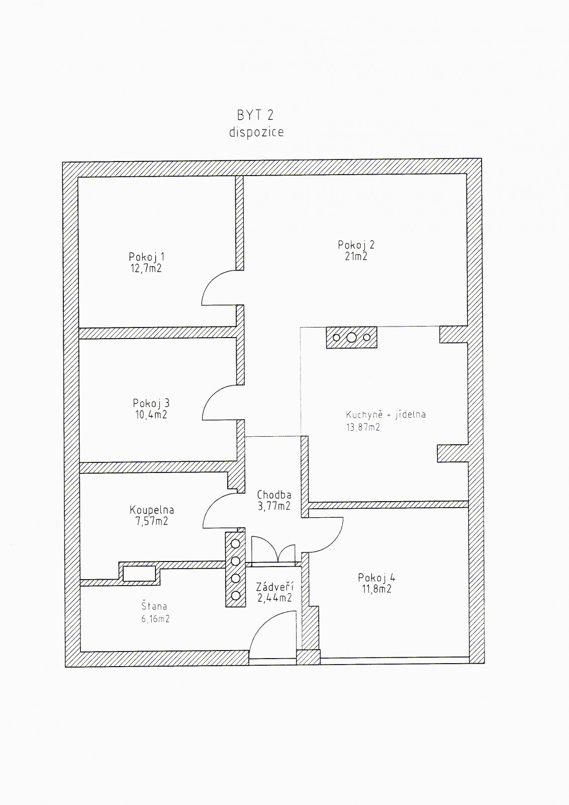 Prodej bytu 4+kk/B/Z, 97m2 v RD, Bohrova, Praha 4 - Krč